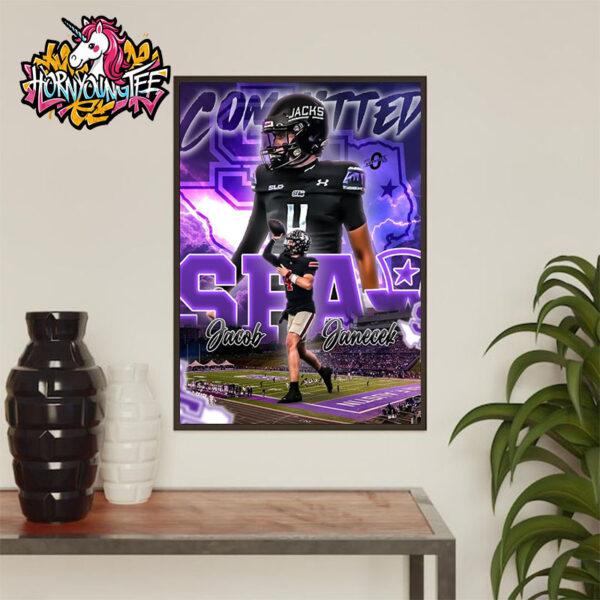 SFA Football Jacob Janecek Committed Poster Home Decor Canvas