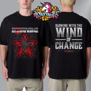 Scorpions Band 60 Years Of Scorpions European Tour 2025 Merch Tee Blowing With The Wind Unisex T-Shirt Two Sides
