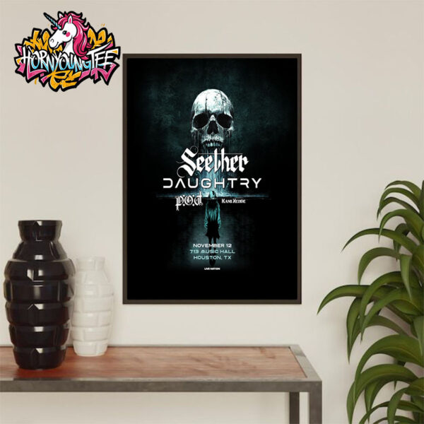 Seether Band And Daughtry Band Live Show At 713 Music Hall On November 12 2025 In Houston Texas Poster Home Decor Canvas