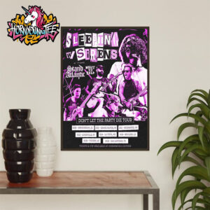 Sleeping With Sirens Don’t Let The Party Die Tour 2025 Schedule Tour Dates Poster Home Decor Canvas