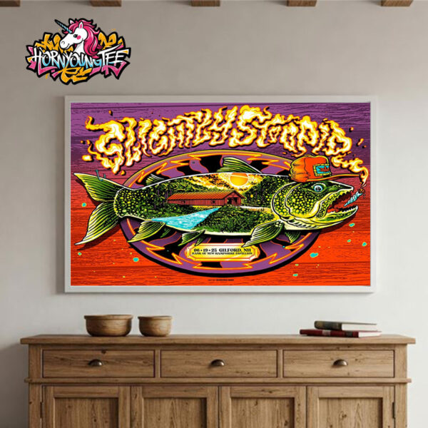Slightly Stoopid Venue Poster At Bank Of New Hampshire Pavillion Summer Tour Week 2 On June 19 2025 In Gilford NH Poster Home Decor Canvas Horizontal