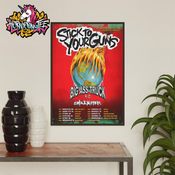 Stick To Your Guns The Connecting Some Dots Tour USA And Canada 2025 Schedule Tour Dates Poster Home Decor Canvas