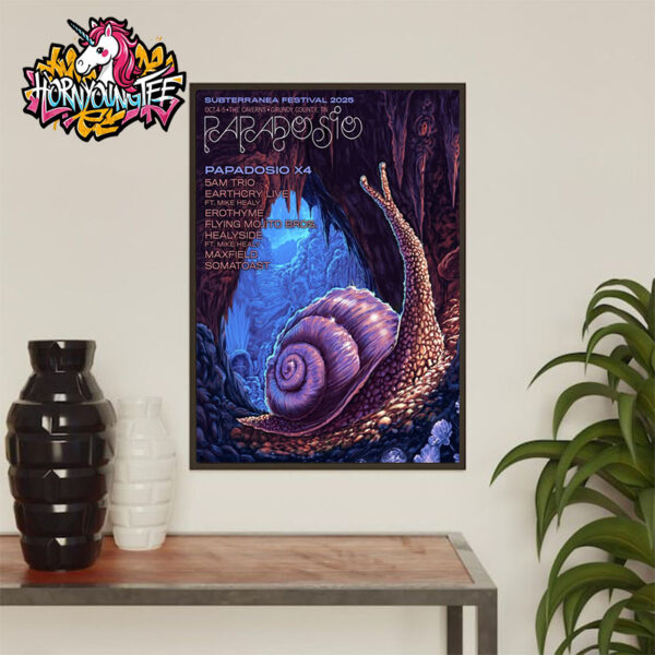 Subterranea Festival 2025 Papadosio Poster Setlists On October 4-5 2025 At The Caverns In Grundy County TN Poster Home Decor Canvas