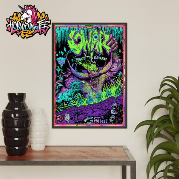 The Caverns 40th Anniversary Tour 2025 GWAR Take The Caverns In Grundy County Tennessee On June 21 2025 Poster Home Decor Canvas