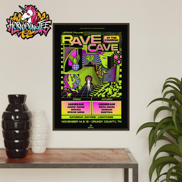 The Caverns Poster Rave Cave On November 14-15 2025 In Grundy County TN Poster Home Decor Canvas