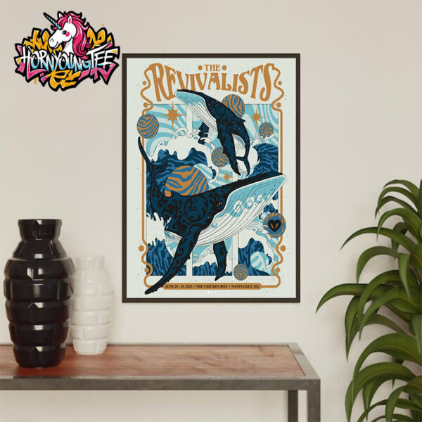 The Revivalists The Chicken Box Show Poster On June 24-25 2025 At The Chicken Box In Nantucket MA Poster Home Decor Canvas