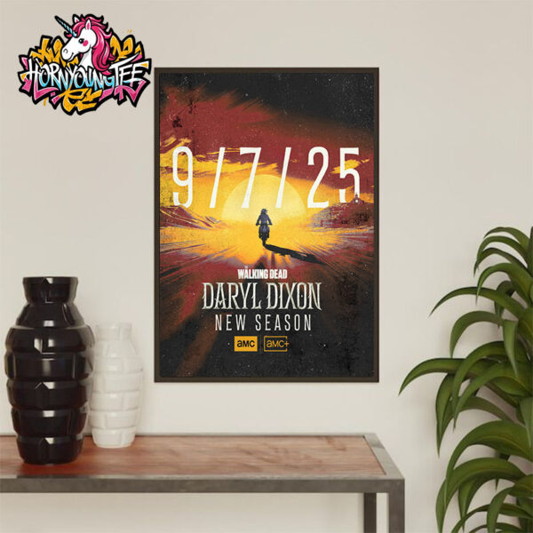The Walking Dead Daryl Dixon New Season 3 Premieres On July 9 2025 Poster Home Decor Canvas