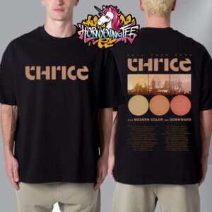 Thrice Band Poster Fall Tour 2025 Schedule Tour Dates Unisex T-Shirt Two Sides