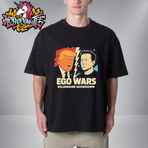 Trump Vs Elon Musk Graphic Ego Wars Billionaire Showdown Unisex T-Shirt