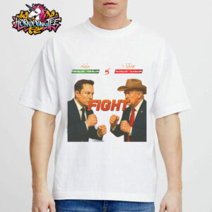 Trump vs Elon Musk Fights Parody Tee Unisex T-Shirt