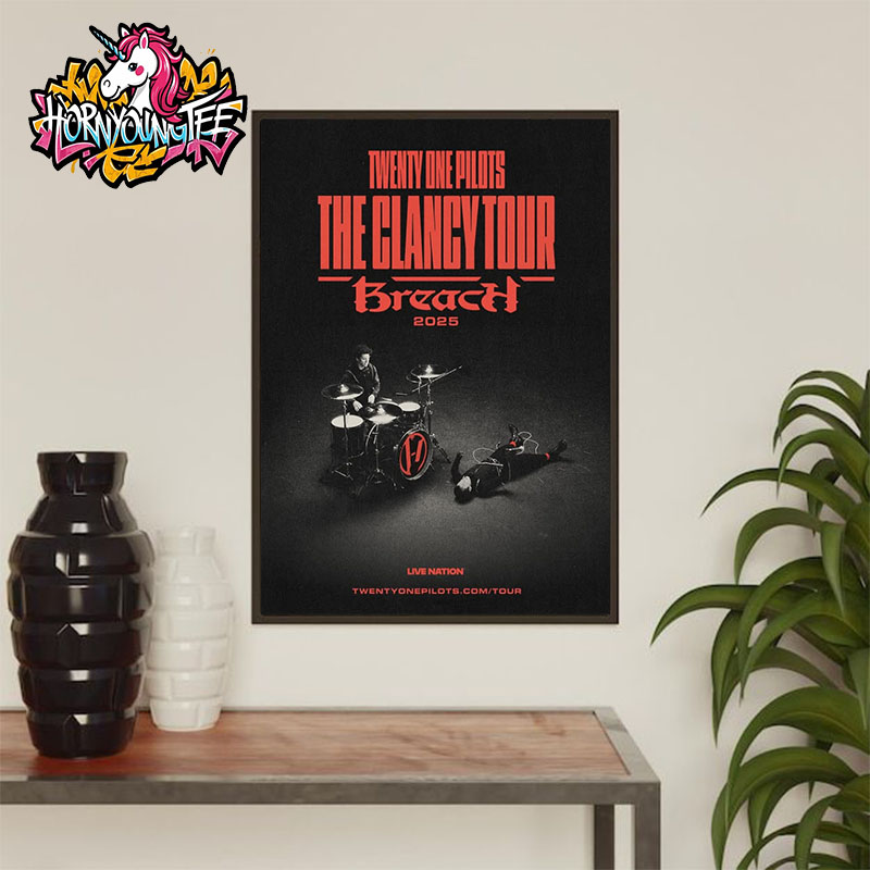 Twenty One Pilots The Clancy Tour Breach 2025 Official Poster Poster Home Decor Canvas