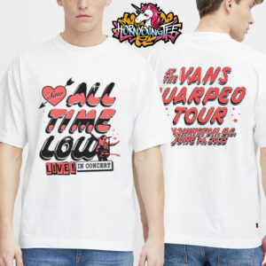 Vans Warped Tour Washington DC On June 14 2025 All Time Low Live In Concert T-Shirt Two Sides