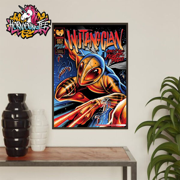 Wu Tang Clan Run The Jewels Venue Poster Tampa At Amalie Arena On June 10 2025 In Tampa Florida Poster Home Decor Canvas