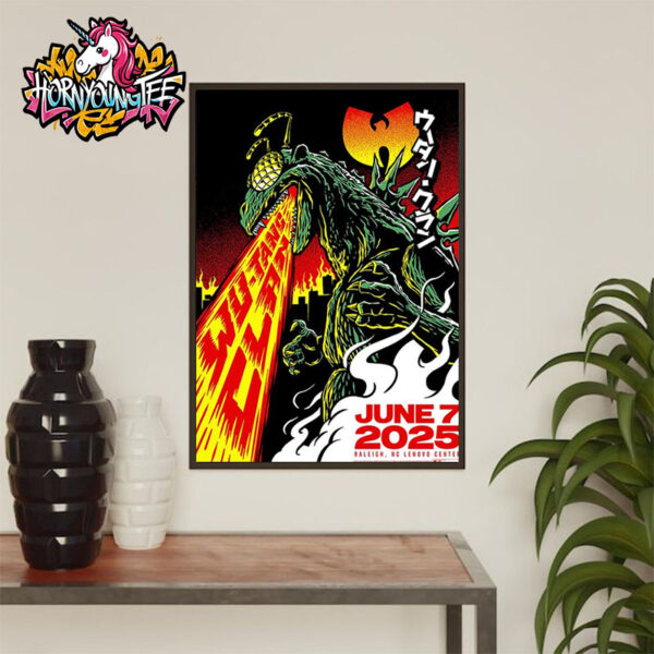 Wu-tang Clan Poster Tonight At Lenovo Center On June 7 2025 In Raleigh NC Face The Inferno Limited Edition Poster Home Decor Canvas
