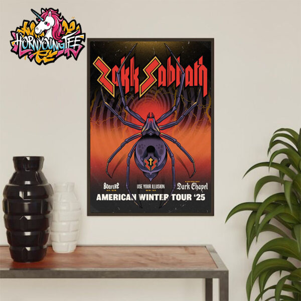 Zakk Sabbath 2025 US Tour Schedule Tour Dates American Winter Tour 25 Poster Home Decor Canvas