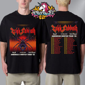 Zakk Sabbath 2025 US Tour Schedule Tour Dates American Winter Tour 25 Unisex T-Shirt Two Sides