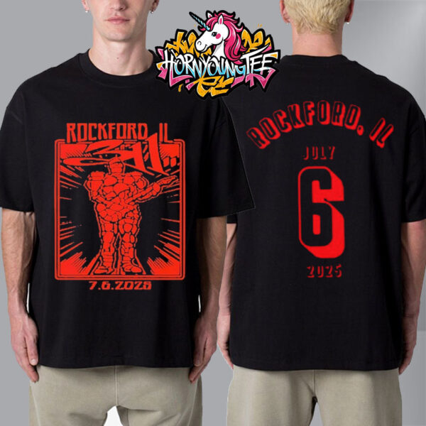 311 Band Rockford Event Merch Tee At Hard Rock Casino On July 6 2025 In Rockford IL Unisex T-Shirt Two Sides