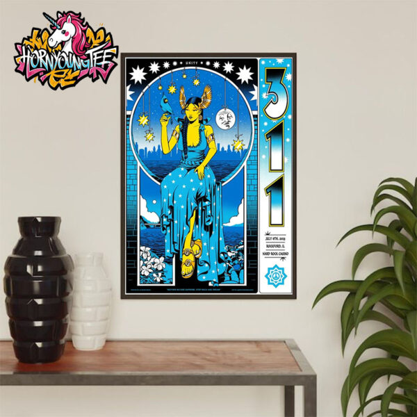 311 Band Unity Tour 2025 Poster At Hard Rock Casino On July 6 2025 In Rockford IL Poster Home Decor Canvas