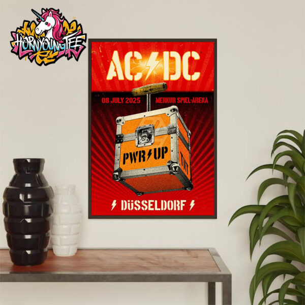 ACDC Düsseldorf Show At Merkur Spiel Arena On July 8 2025 Pwr Up Tour 2025 Poster Home Decor Canvas