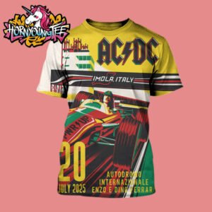 ACDC Imola Italy Concert Poster July 20 2025 Autodromo Internazionale Enzo e Dino Ferrari In Italy All Over Print Shirt