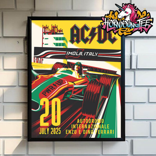 ACDC Imola Italy Concert Poster July 20 2025 Autodromo Internazionale Enzo e Dino Ferrari In Italy Poster Home Decor Canvas
