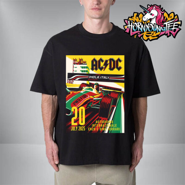 ACDC Imola Italy Concert Poster July 20 2025 Autodromo Internazionale Enzo e Dino Ferrari In Italy Unisex T-Shirt