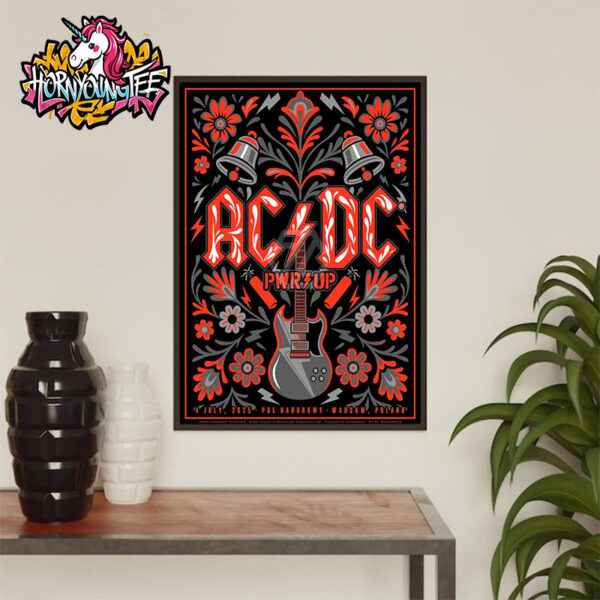 ACDC Pwr Up Warsaw Show At PGE Narodowy On July 4 2025 In Warsaw Poland Poster Home Decor Canvas