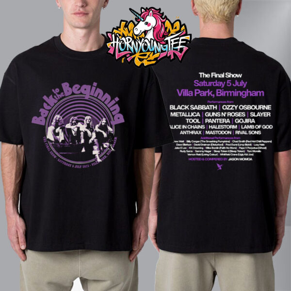 Back To The Beginning The Final Show On July 5 2025 At Villa Park Birmingham Event Tee Set Lists Unisex T-Shirt Two Sides