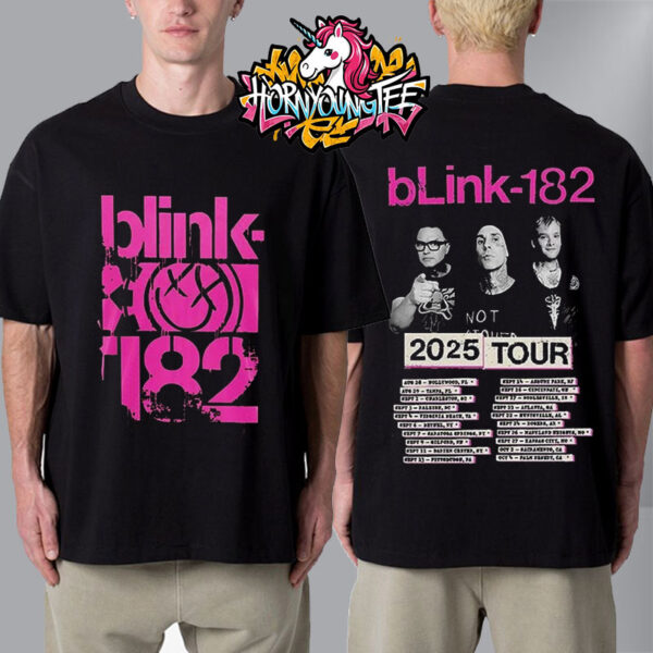 Blink-182 Missionary Impossible Tour 2025 Official Schedule Tour Dates Unisex T-Shirt Two Sided