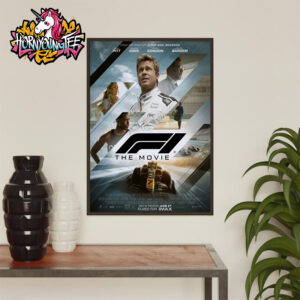 Brad Pitt F1 The Movie Official Poster Film Now Showing On Theaters Poster Home Decor Canvas