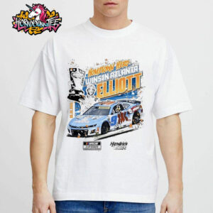 Chase Elliott Hometown Hero Wins In Atlanta Checkered Flag Sports 2025 Quaker State 400 Race Winner Nascar Cup Series Trophy Unisex T-Shirt