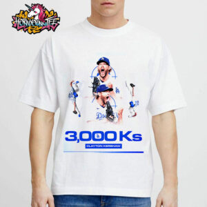 Clayton Kershaw Los Angeles Dodgers Makes History 3000 Strikeout Unisex T-Shirt