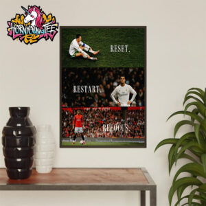 Cristiano Ronaldo Reset Restart Refocus Poster Home Decor Canvas