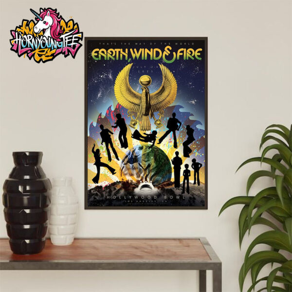 Earth Wind And Fire Venue Poster At Hollywood Bowl On July 2-4 2025 In Los Angeles CA That’s The Way Of The World Poster Home Decor Canvas