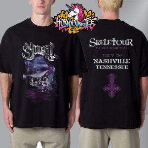 Ghost Band Merch Tee Skeletour World Tour 2025 In Nashville Tennessee On July 26 2025 Unisex T-Shirt Two Sides
