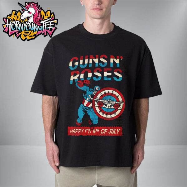 Guns N Roses Happy F’n 4th Of July Captain America Art Unisex T-Shirt
