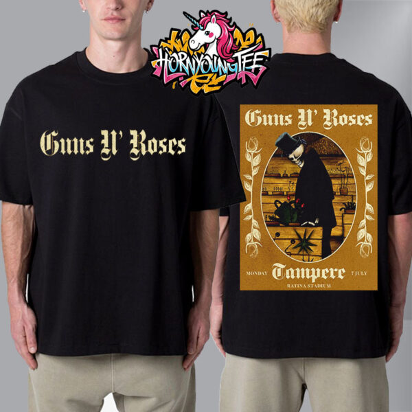 Guns N Roses Tampere Poster Show At Ratina Stadium On July 7 2025 Unisex T-Shirt Two Sides