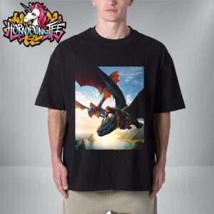 How To Train Your Dragon Live Action Poster Hiccup Rides Toothless Unisex T-Shirt
