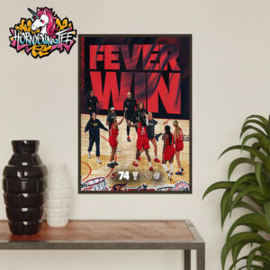 Indiana Fever The Champions WNBA 2025 Commissioner’s Cup Fever Win Poster Home Decor Canvas