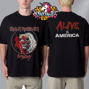 Iron Maiden Purgatory Alive in America Vintage Tee Unisex T-Shirt Two Sided