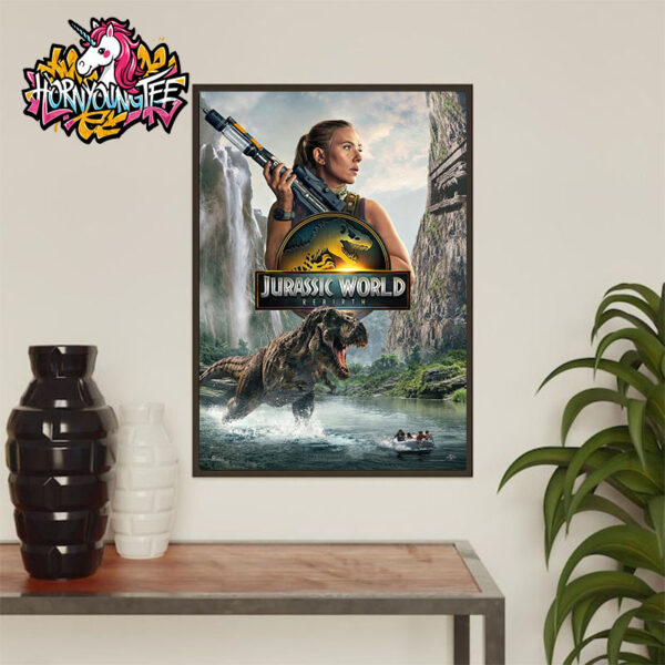 Jurassic World Rebirth Now Showing In Theaters Poster Home Decor Canvas