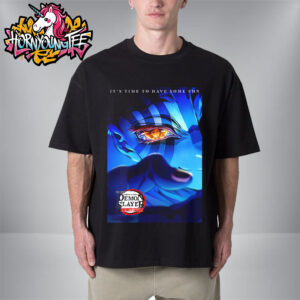 Kimetsu No Yaiba Demon Slayer Poster The Movie Infinity Castle Premiere On August 2025 Akaza Eyes Unisex T-Shirt