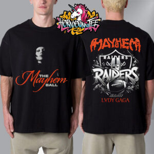 Lady Gaga The Mayhem Ball Tour 2025 x Las Vegas Riders Unisex T-Shirt Two Sided