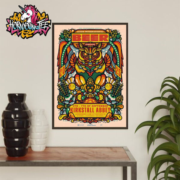 Leeds International Beer Festival 2025 At Kirkstall Abbey On September 4-7 2025 Poster Home Decor Canvas