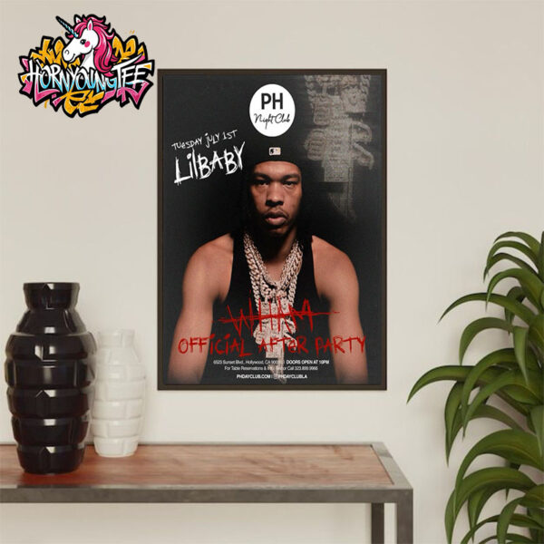 Lil Baby WHAM Official After Party At PH Night Club On July 1 2025 Poster Home Decor Canvas