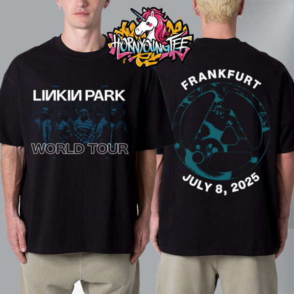 Linkin Park Frankfurt Exclusive Tee At Deutsche Bank Park On July 8 2025 In Germany Unisex T-Shirt Two Sided