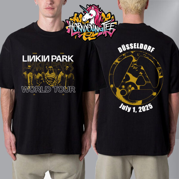 Linkin Park From Zero World Tour 2025 Düsseldorf Merchandise At Merkur Spiel Arena On July 1 2025 Düsseldorf Unisex T-Shirt Two Sides