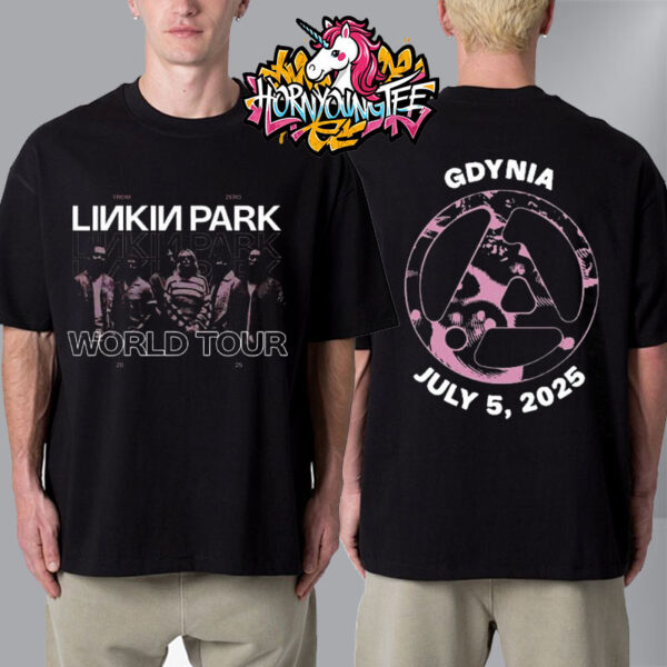 Linkin Park Gdynia Merch Tee At Open’er Festival On July 5 In Gdynia Poland Official From Zero World Tour Unisex T-Shirt Two Sides