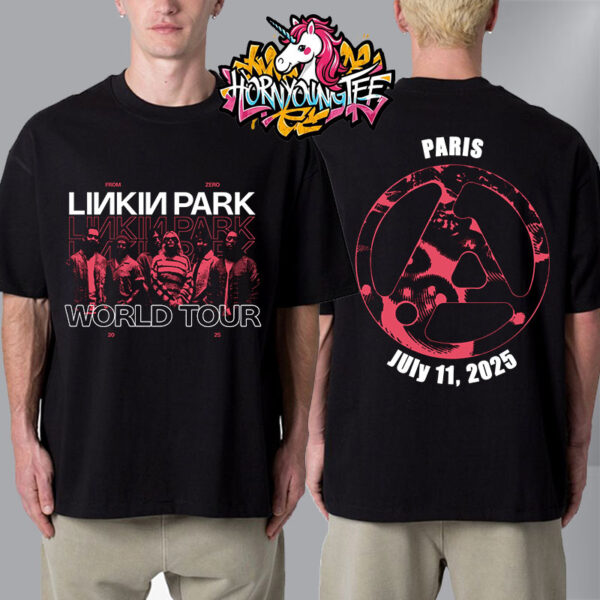 Linkin Park Paris France Exclusive Tee From Zero World Tour 2025 At Stade de France On July 11 2025 Unisex T-Shirt Two Sided