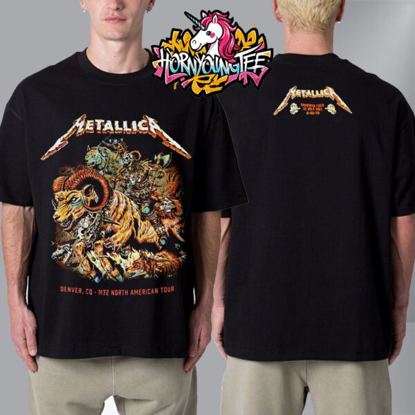 Metallica M72 Denver 2025 Night 2 At Empower Field At Mile High On June 29 2025 Unisex T-Shirt Two Sides